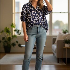 Umgee Light Blue Straight Leg Jeans